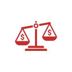 Fairer Umzug Preis Waage Symbol