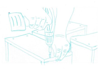 Umzug Möbel tragen Symbolzeichnung 1