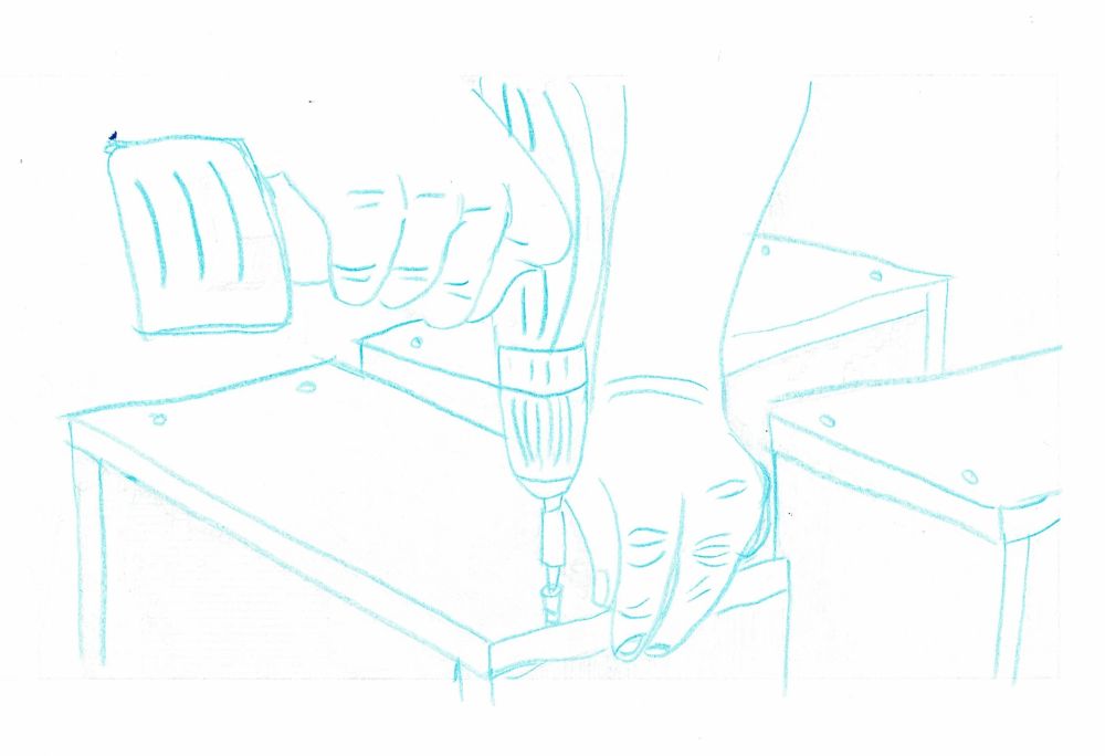 Umzug Möbel tragen Symbolzeichnung